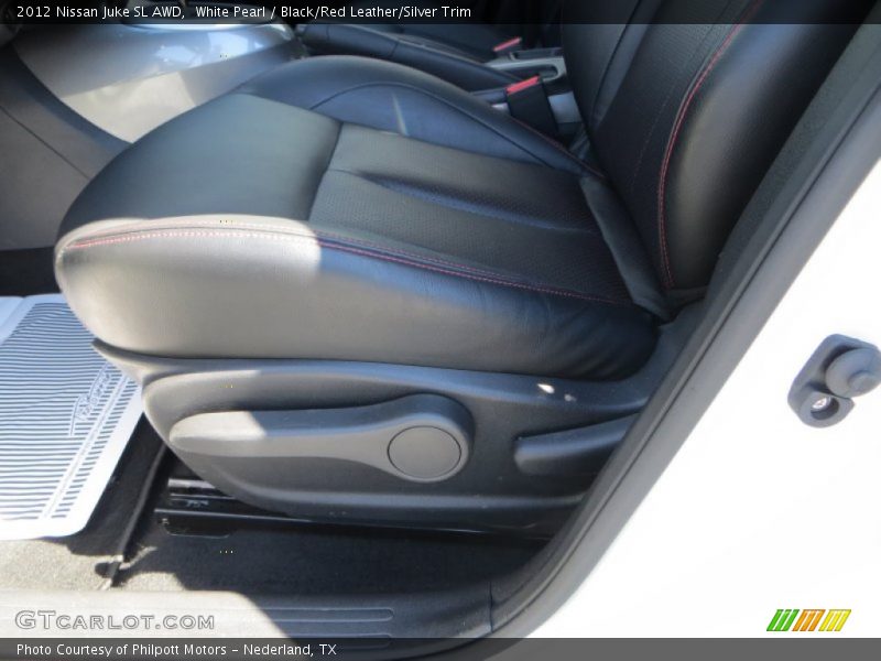 White Pearl / Black/Red Leather/Silver Trim 2012 Nissan Juke SL AWD