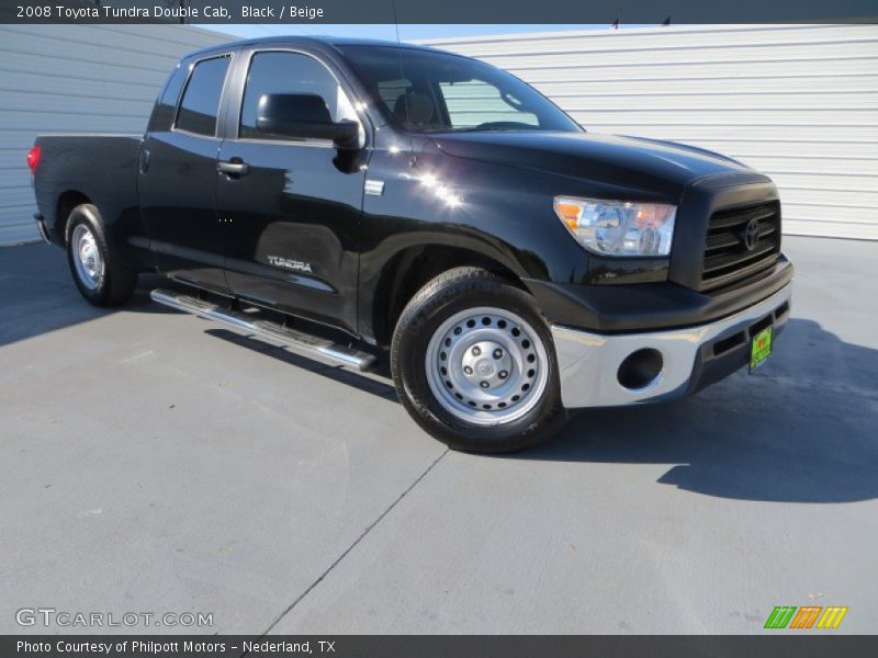 Black / Beige 2008 Toyota Tundra Double Cab