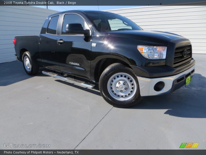 Black / Beige 2008 Toyota Tundra Double Cab