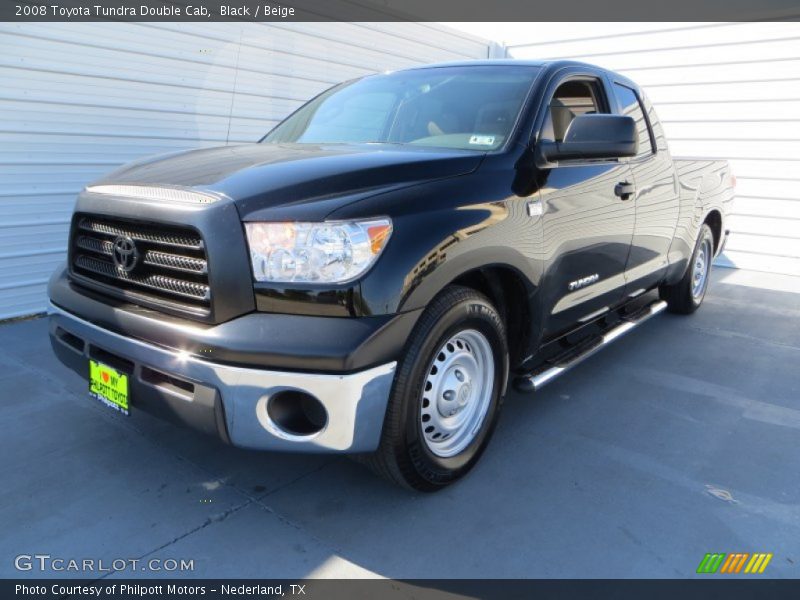 Black / Beige 2008 Toyota Tundra Double Cab
