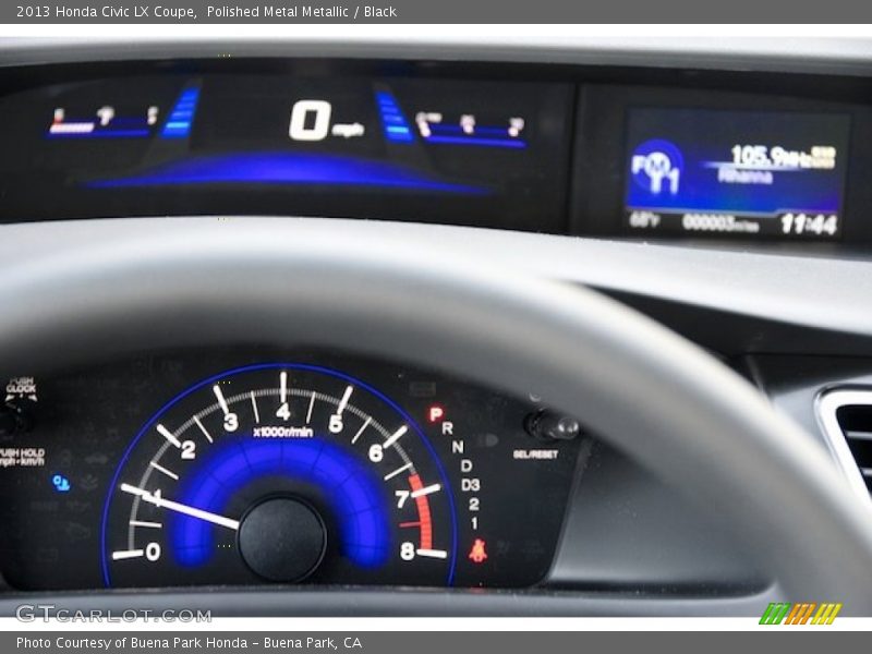 Polished Metal Metallic / Black 2013 Honda Civic LX Coupe