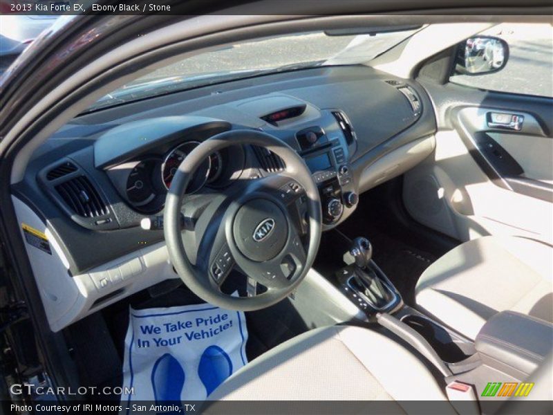 Ebony Black / Stone 2013 Kia Forte EX