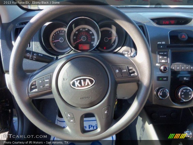Ebony Black / Stone 2013 Kia Forte EX