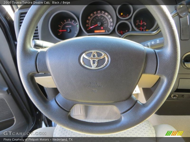 Black / Beige 2008 Toyota Tundra Double Cab