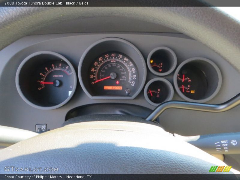 Black / Beige 2008 Toyota Tundra Double Cab