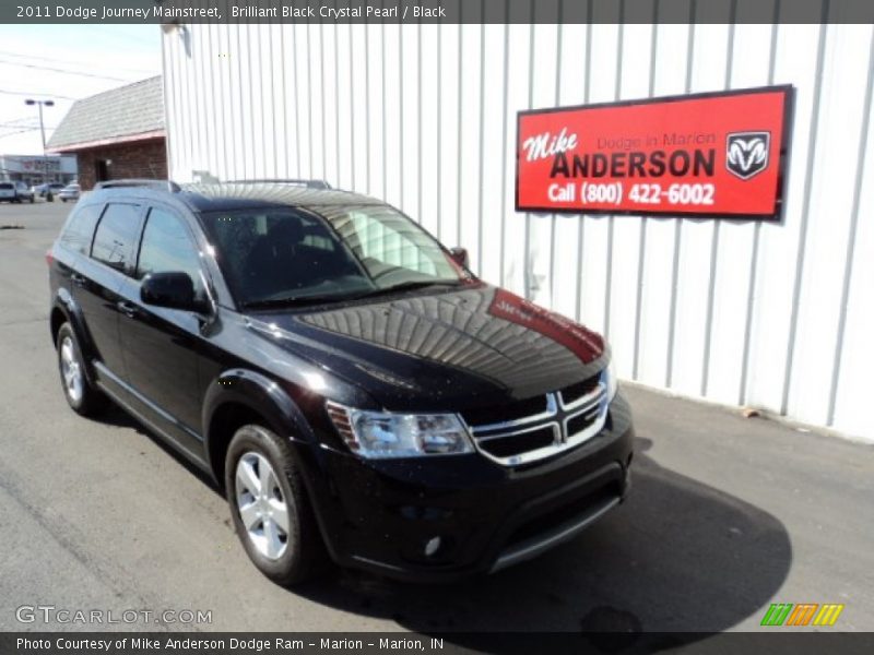 Brilliant Black Crystal Pearl / Black 2011 Dodge Journey Mainstreet