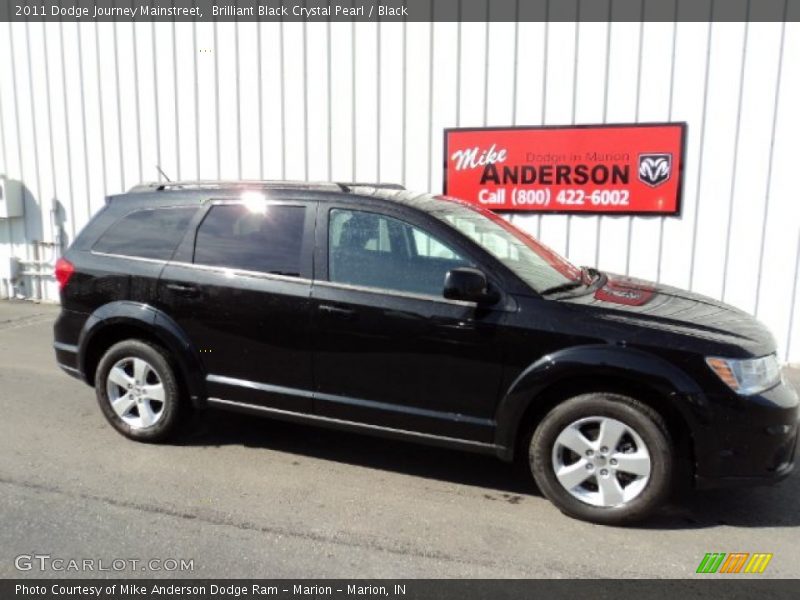 Brilliant Black Crystal Pearl / Black 2011 Dodge Journey Mainstreet