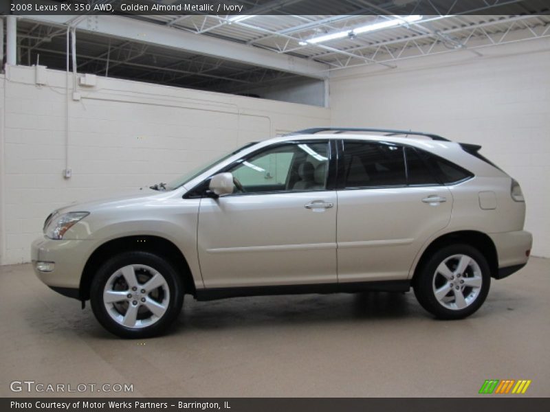 Golden Almond Metallic / Ivory 2008 Lexus RX 350 AWD