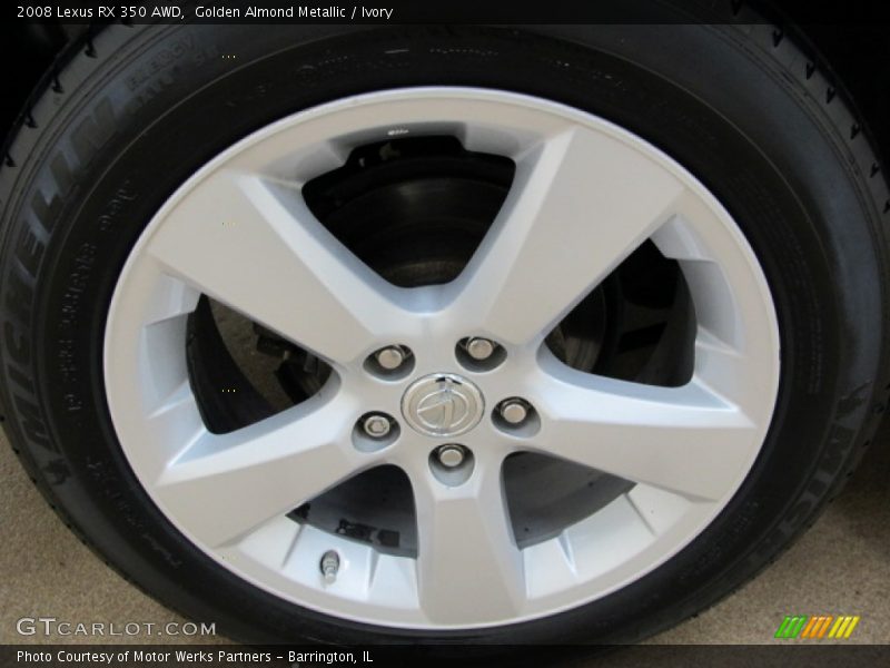 Golden Almond Metallic / Ivory 2008 Lexus RX 350 AWD