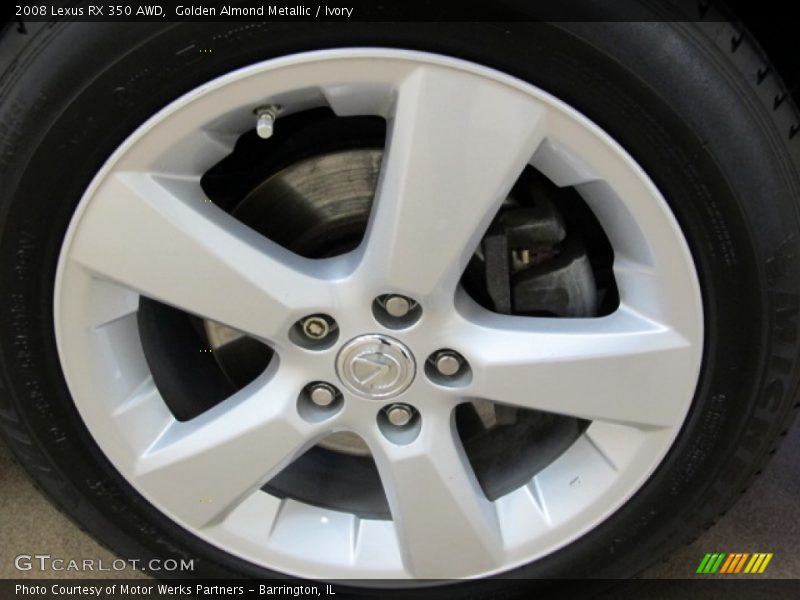 Golden Almond Metallic / Ivory 2008 Lexus RX 350 AWD