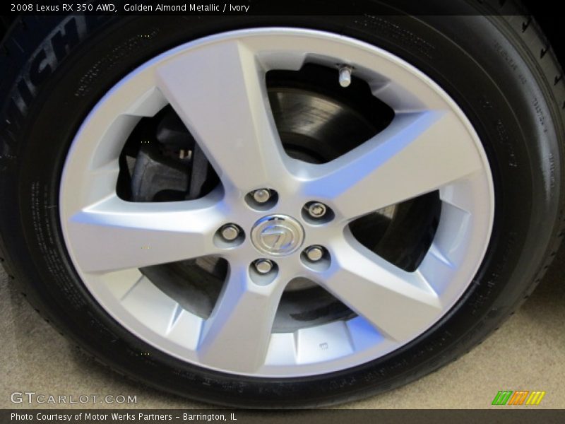 Golden Almond Metallic / Ivory 2008 Lexus RX 350 AWD