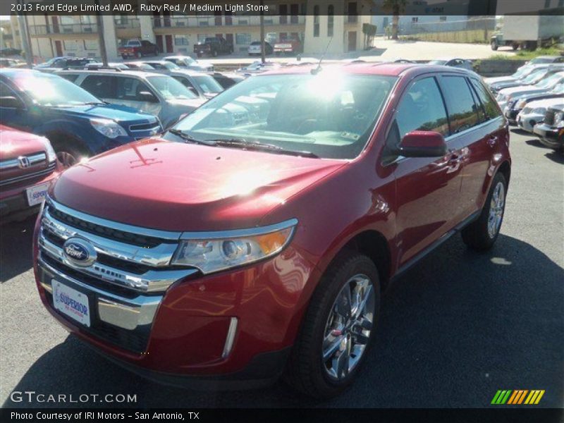 Ruby Red / Medium Light Stone 2013 Ford Edge Limited AWD