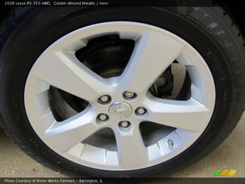 Golden Almond Metallic / Ivory 2008 Lexus RX 350 AWD
