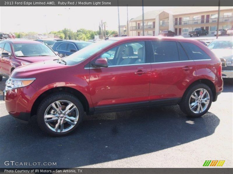 Ruby Red / Medium Light Stone 2013 Ford Edge Limited AWD