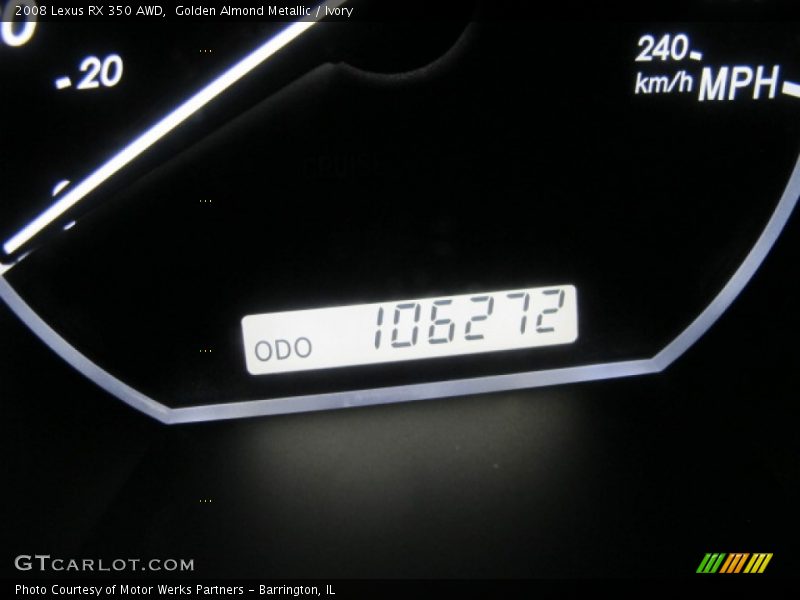 Golden Almond Metallic / Ivory 2008 Lexus RX 350 AWD