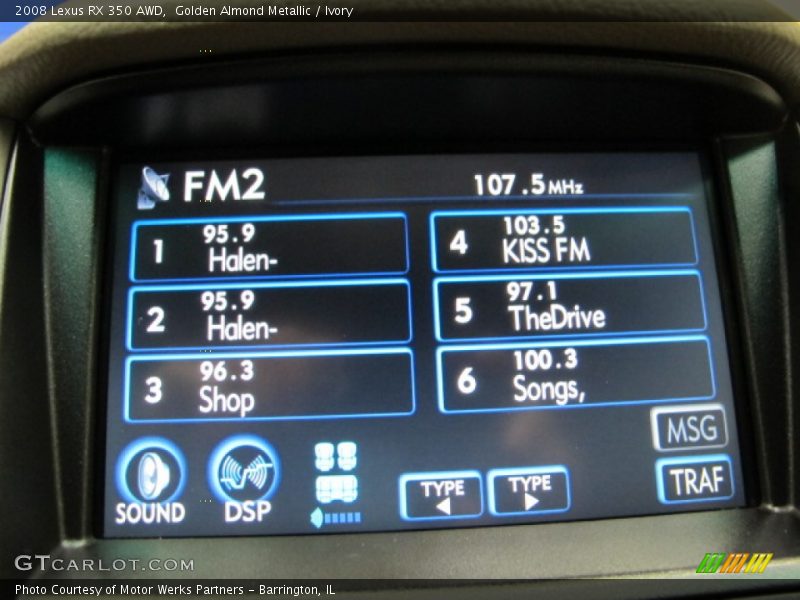 Golden Almond Metallic / Ivory 2008 Lexus RX 350 AWD