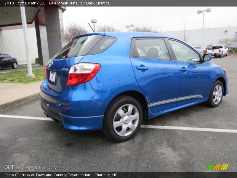 Blue Streak Metallic / Dark Charcoal 2010 Toyota Matrix 1.8