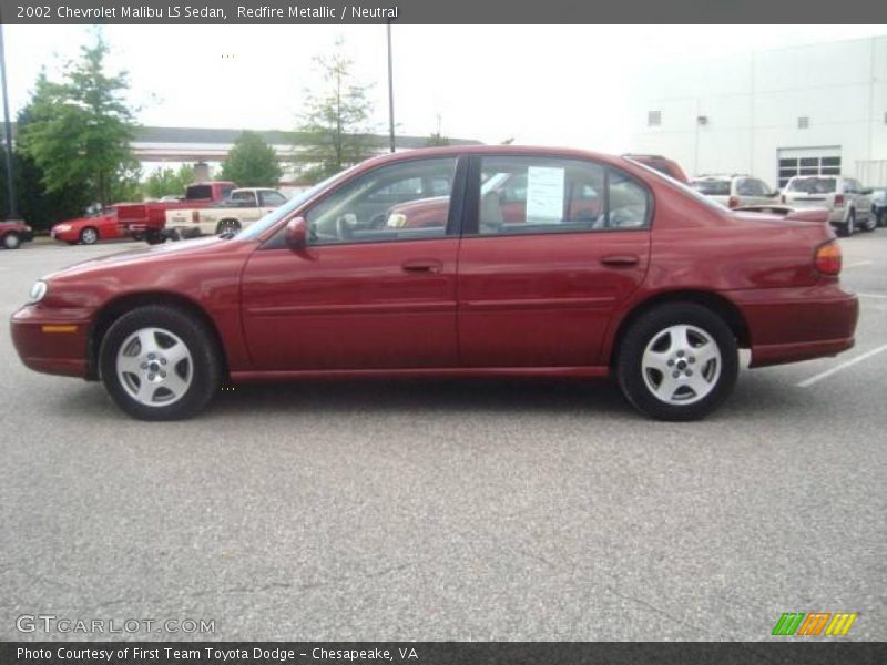Redfire Metallic / Neutral 2002 Chevrolet Malibu LS Sedan