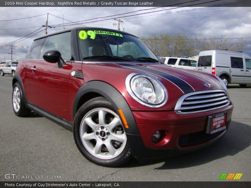 Nightfire Red Metallic / Gravity Tuscan Beige Leather 2009 Mini Cooper Hardtop