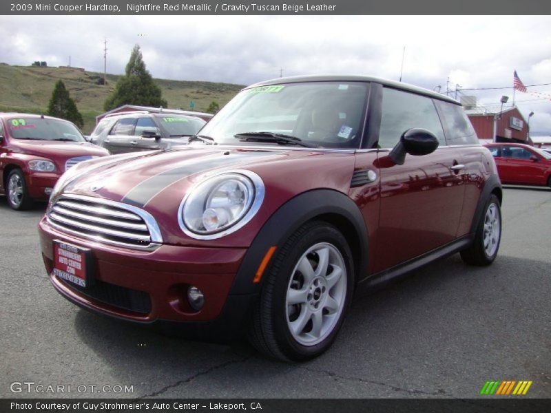 Nightfire Red Metallic / Gravity Tuscan Beige Leather 2009 Mini Cooper Hardtop