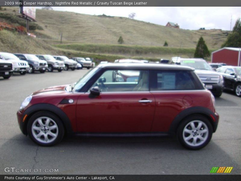 Nightfire Red Metallic / Gravity Tuscan Beige Leather 2009 Mini Cooper Hardtop