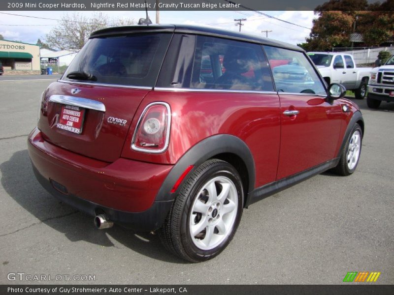 Nightfire Red Metallic / Gravity Tuscan Beige Leather 2009 Mini Cooper Hardtop