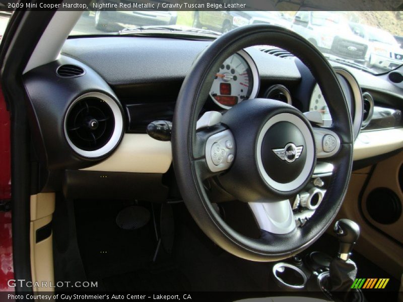 Nightfire Red Metallic / Gravity Tuscan Beige Leather 2009 Mini Cooper Hardtop
