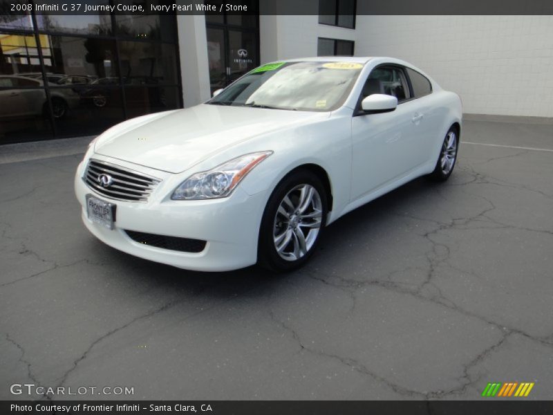 Ivory Pearl White / Stone 2008 Infiniti G 37 Journey Coupe