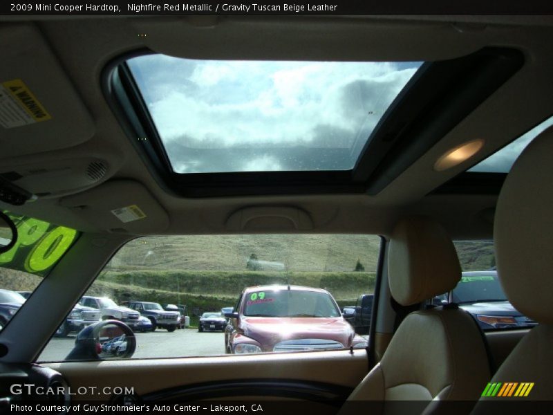 Nightfire Red Metallic / Gravity Tuscan Beige Leather 2009 Mini Cooper Hardtop