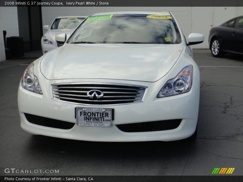 Ivory Pearl White / Stone 2008 Infiniti G 37 Journey Coupe