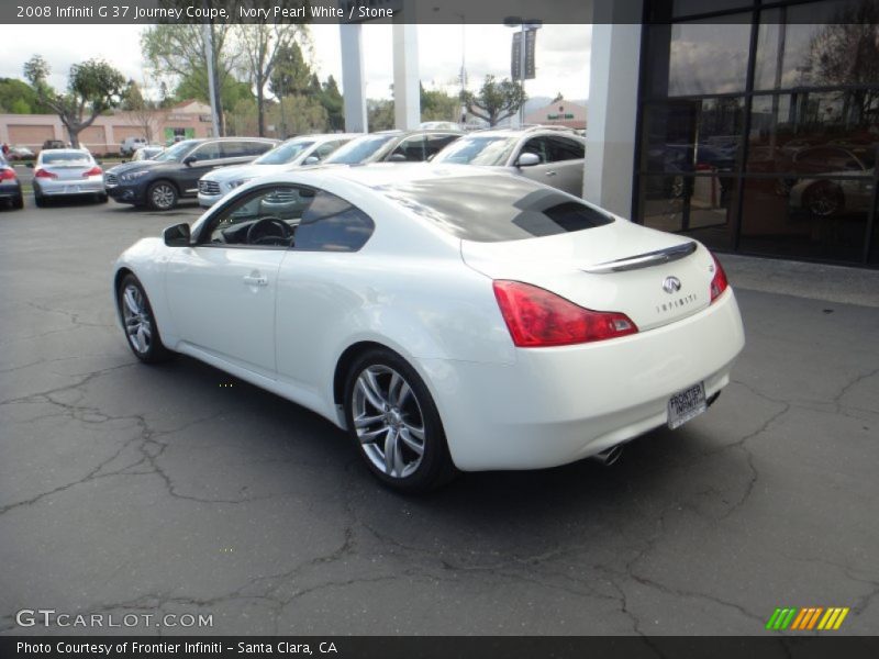 Ivory Pearl White / Stone 2008 Infiniti G 37 Journey Coupe