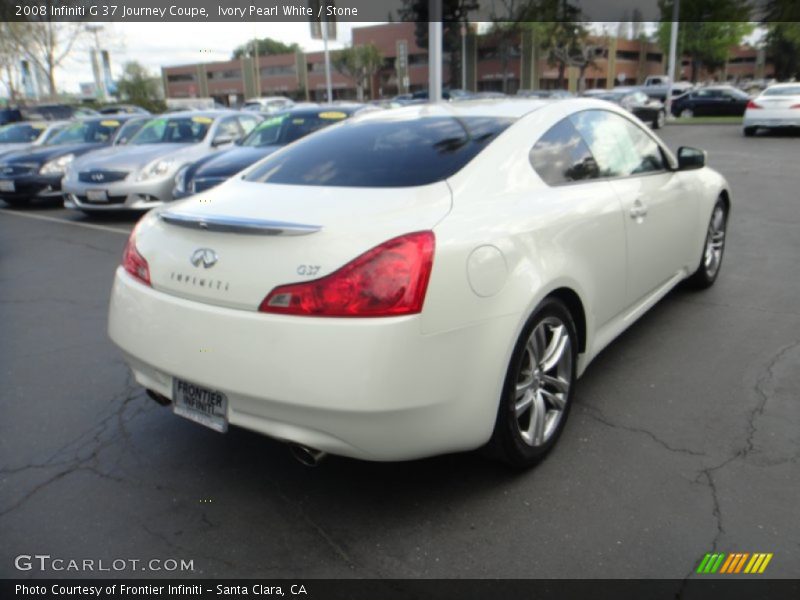 Ivory Pearl White / Stone 2008 Infiniti G 37 Journey Coupe