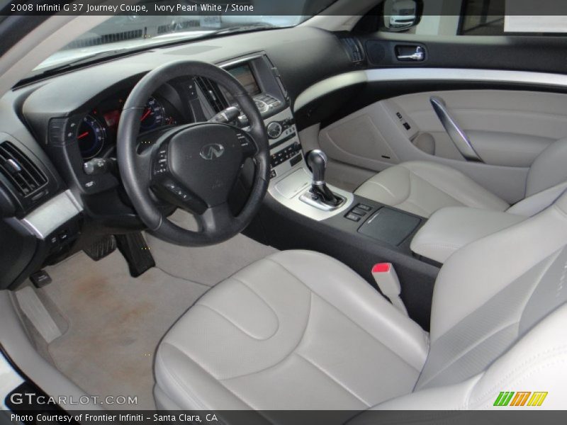Ivory Pearl White / Stone 2008 Infiniti G 37 Journey Coupe