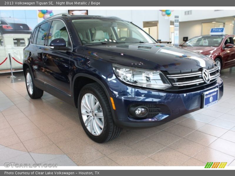 Night Blue Metallic / Beige 2013 Volkswagen Tiguan SE