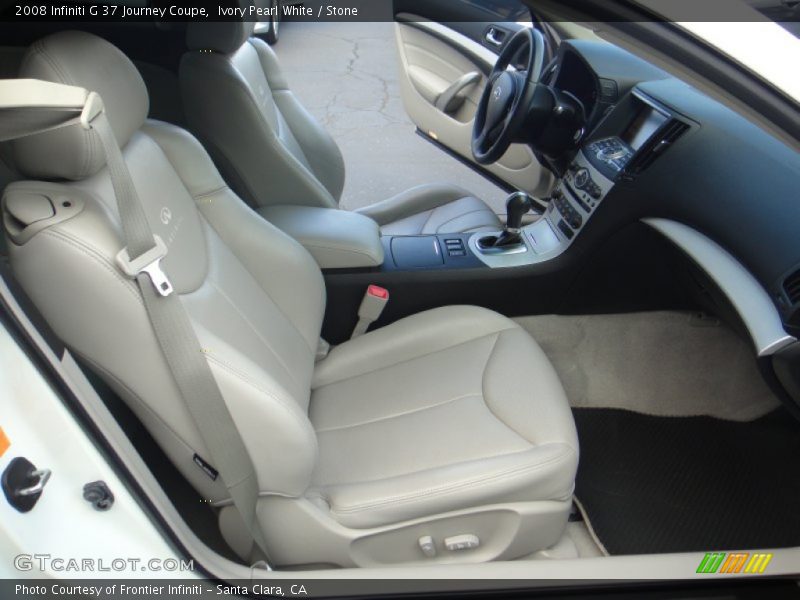 Ivory Pearl White / Stone 2008 Infiniti G 37 Journey Coupe