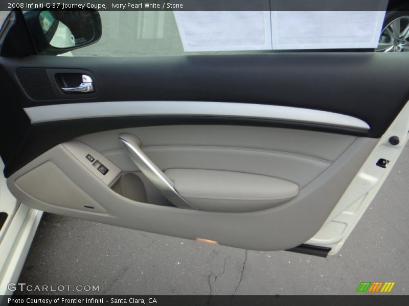 Ivory Pearl White / Stone 2008 Infiniti G 37 Journey Coupe