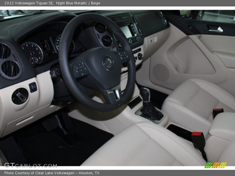 Night Blue Metallic / Beige 2013 Volkswagen Tiguan SE