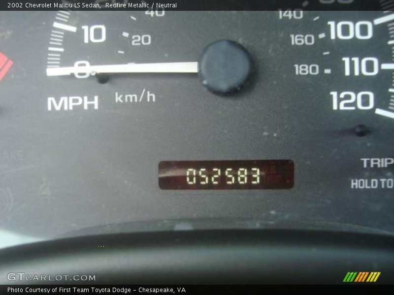 Redfire Metallic / Neutral 2002 Chevrolet Malibu LS Sedan