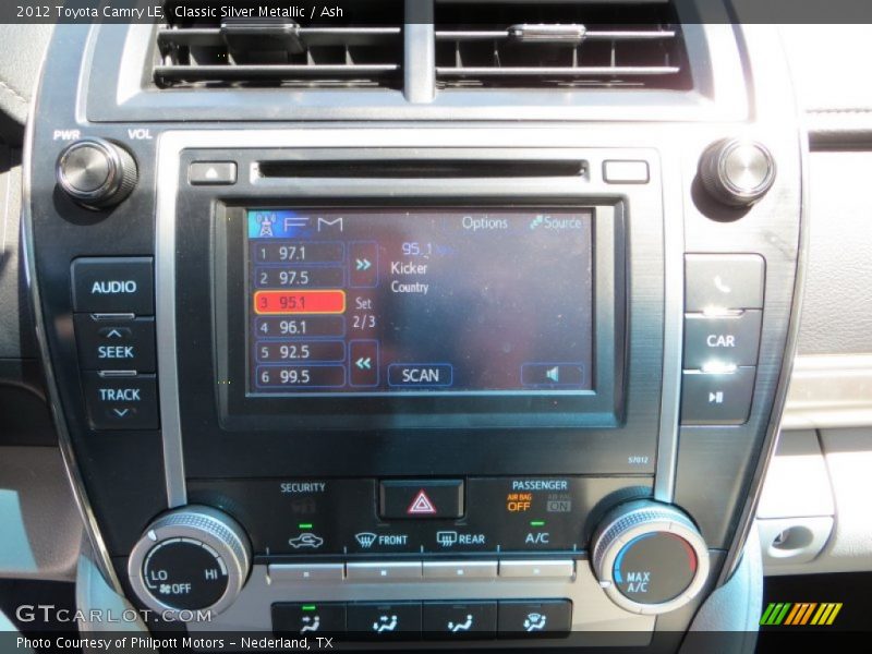 Classic Silver Metallic / Ash 2012 Toyota Camry LE