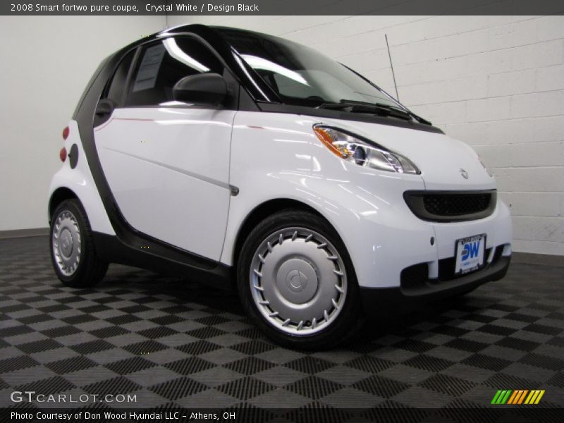 Crystal White / Design Black 2008 Smart fortwo pure coupe