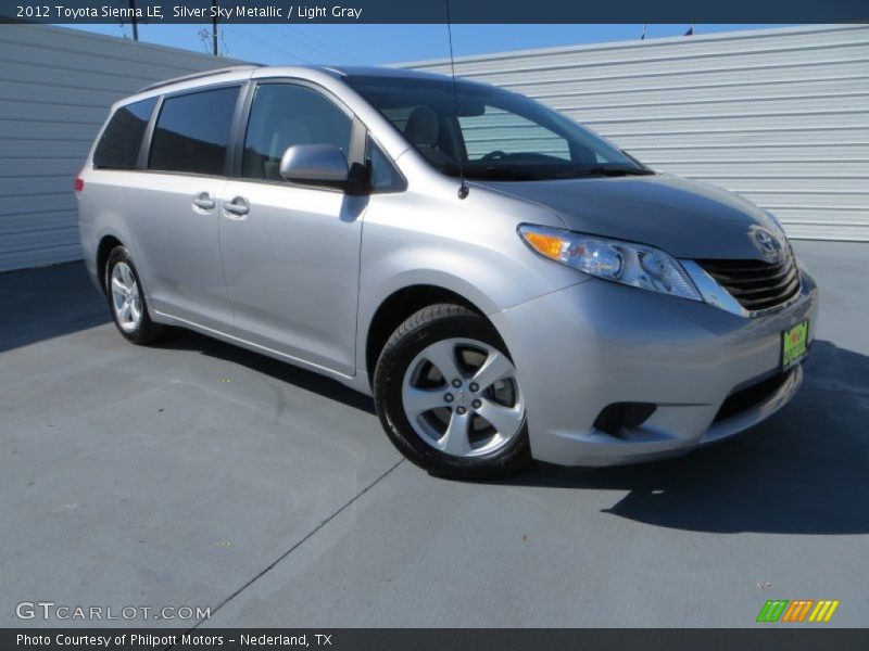Silver Sky Metallic / Light Gray 2012 Toyota Sienna LE