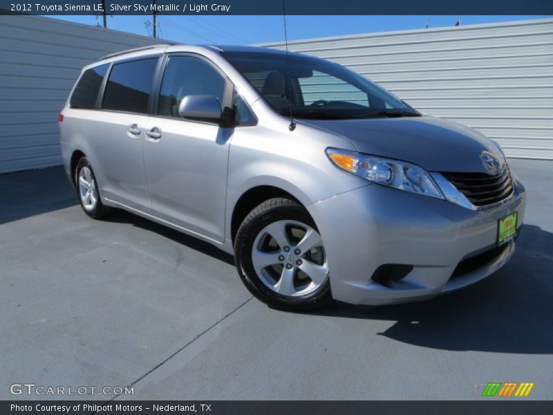 Silver Sky Metallic / Light Gray 2012 Toyota Sienna LE