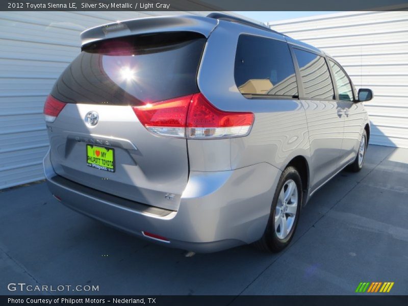 Silver Sky Metallic / Light Gray 2012 Toyota Sienna LE