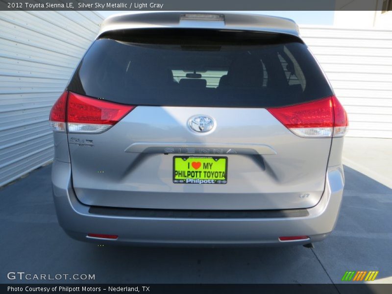Silver Sky Metallic / Light Gray 2012 Toyota Sienna LE