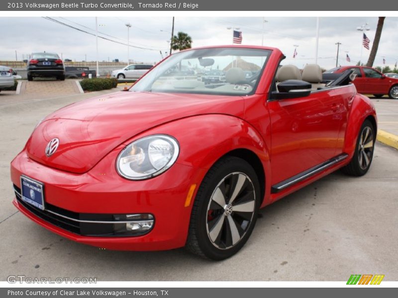 Tornado Red / Beige 2013 Volkswagen Beetle Turbo Convertible