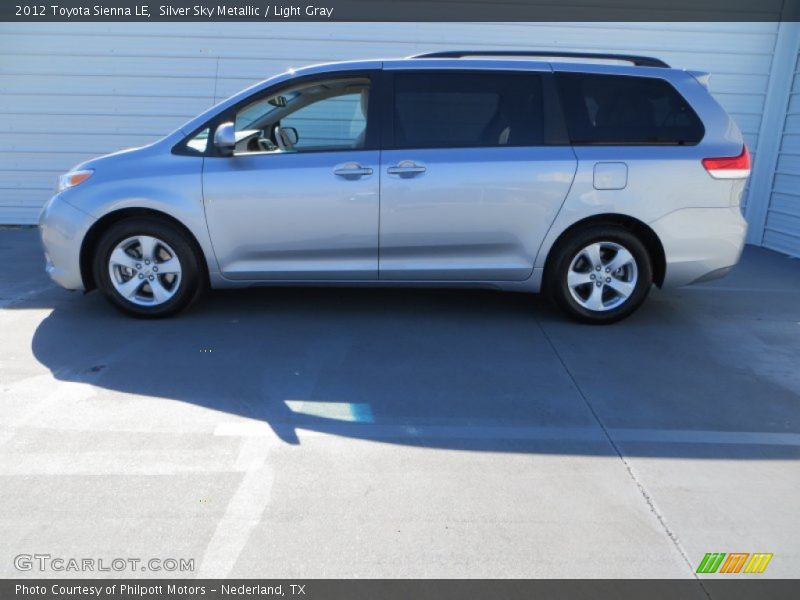 Silver Sky Metallic / Light Gray 2012 Toyota Sienna LE