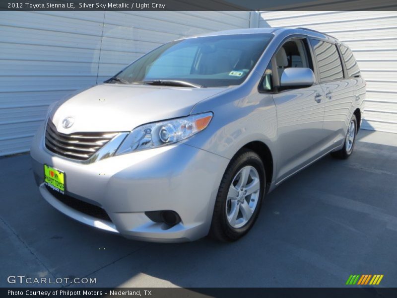 Silver Sky Metallic / Light Gray 2012 Toyota Sienna LE