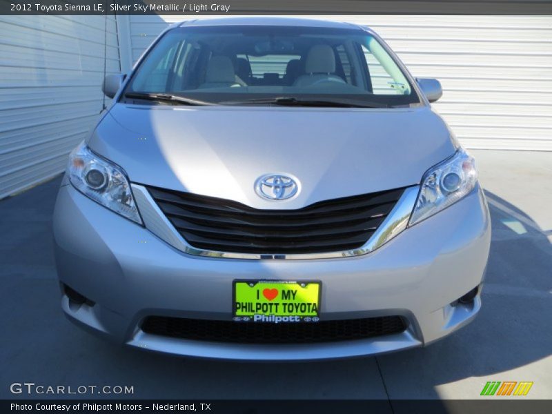 Silver Sky Metallic / Light Gray 2012 Toyota Sienna LE
