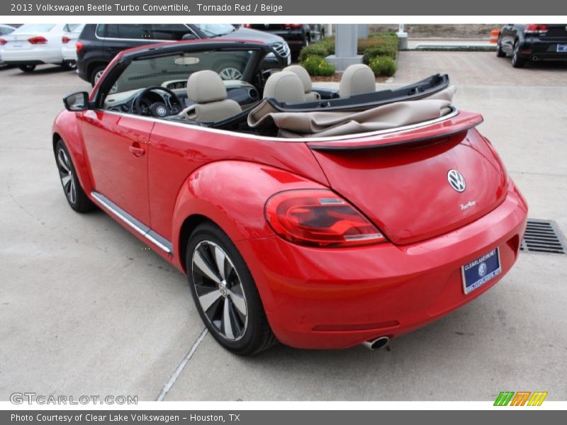 Tornado Red / Beige 2013 Volkswagen Beetle Turbo Convertible