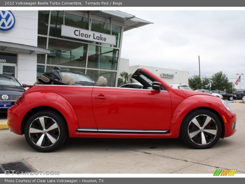 Tornado Red / Beige 2013 Volkswagen Beetle Turbo Convertible